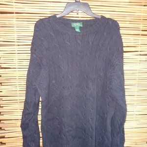 Nautical Lauren Navy Blue Cable Knit Sweater